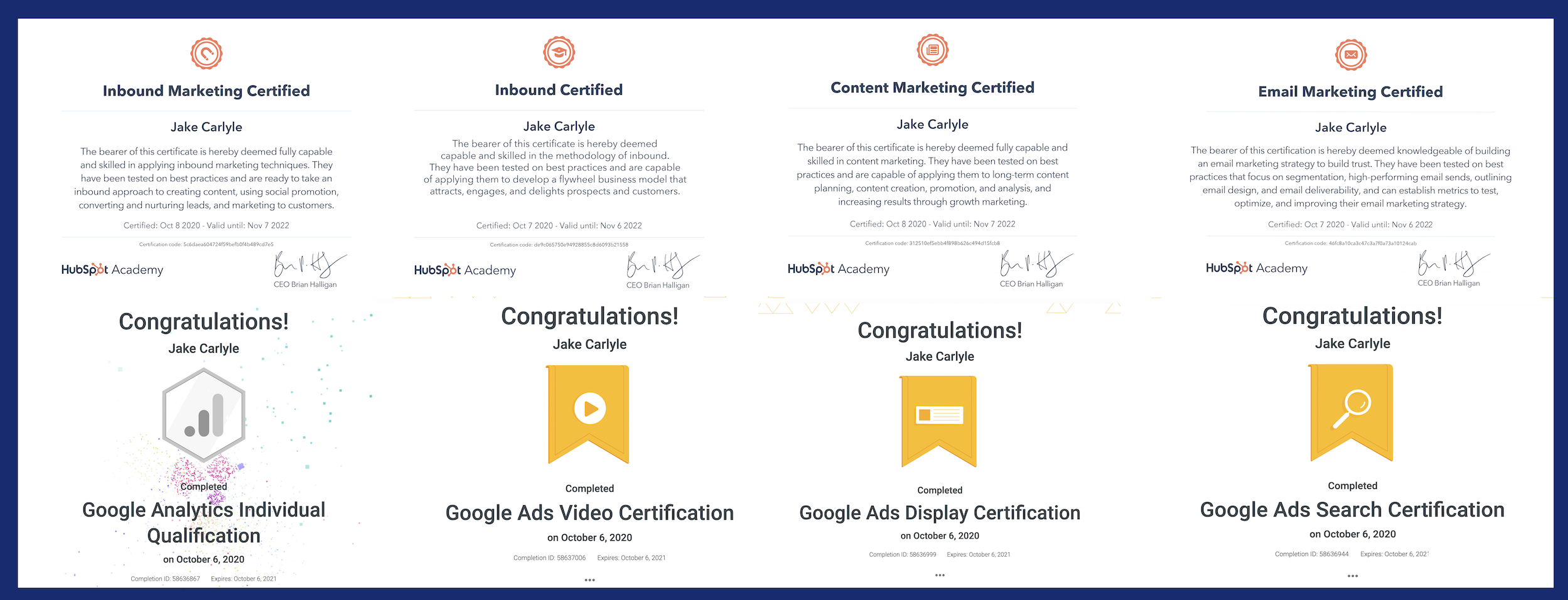 Marketing Certifications