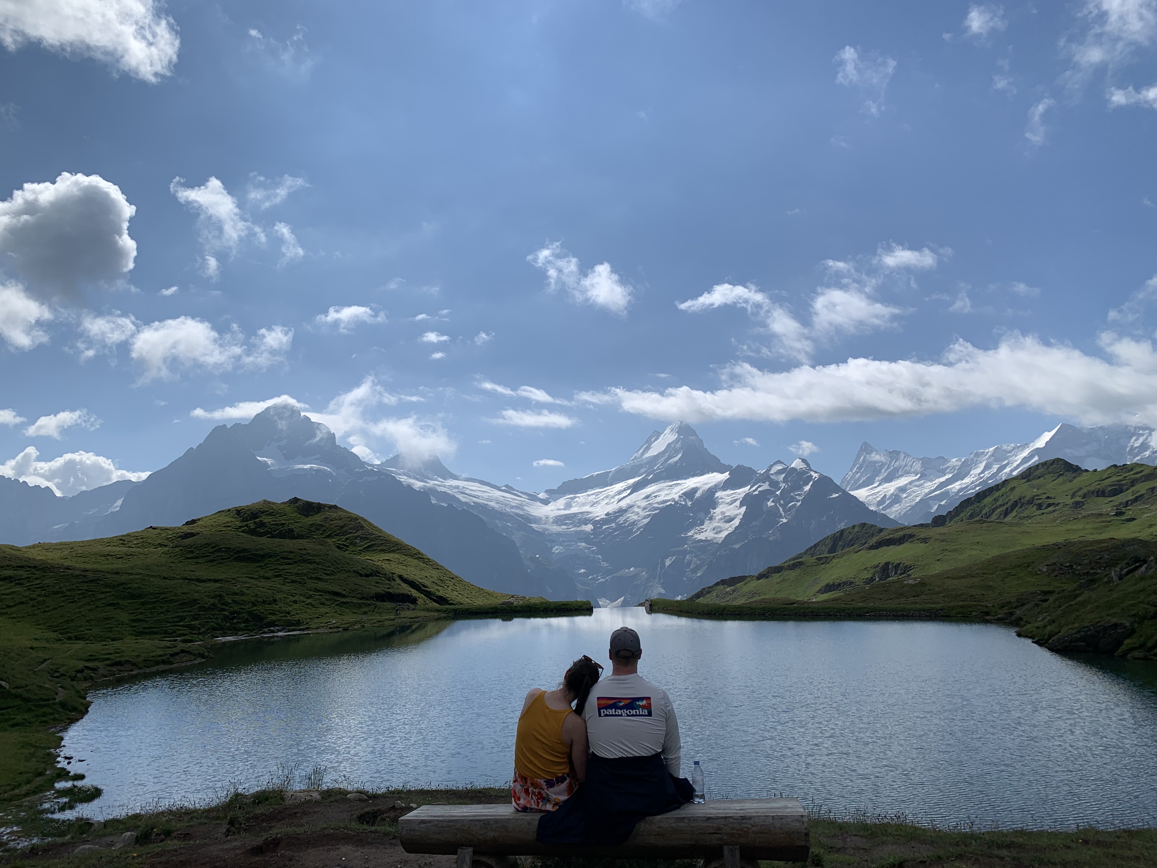 Katie and I overlooking Lake Bachalpsee and the alps