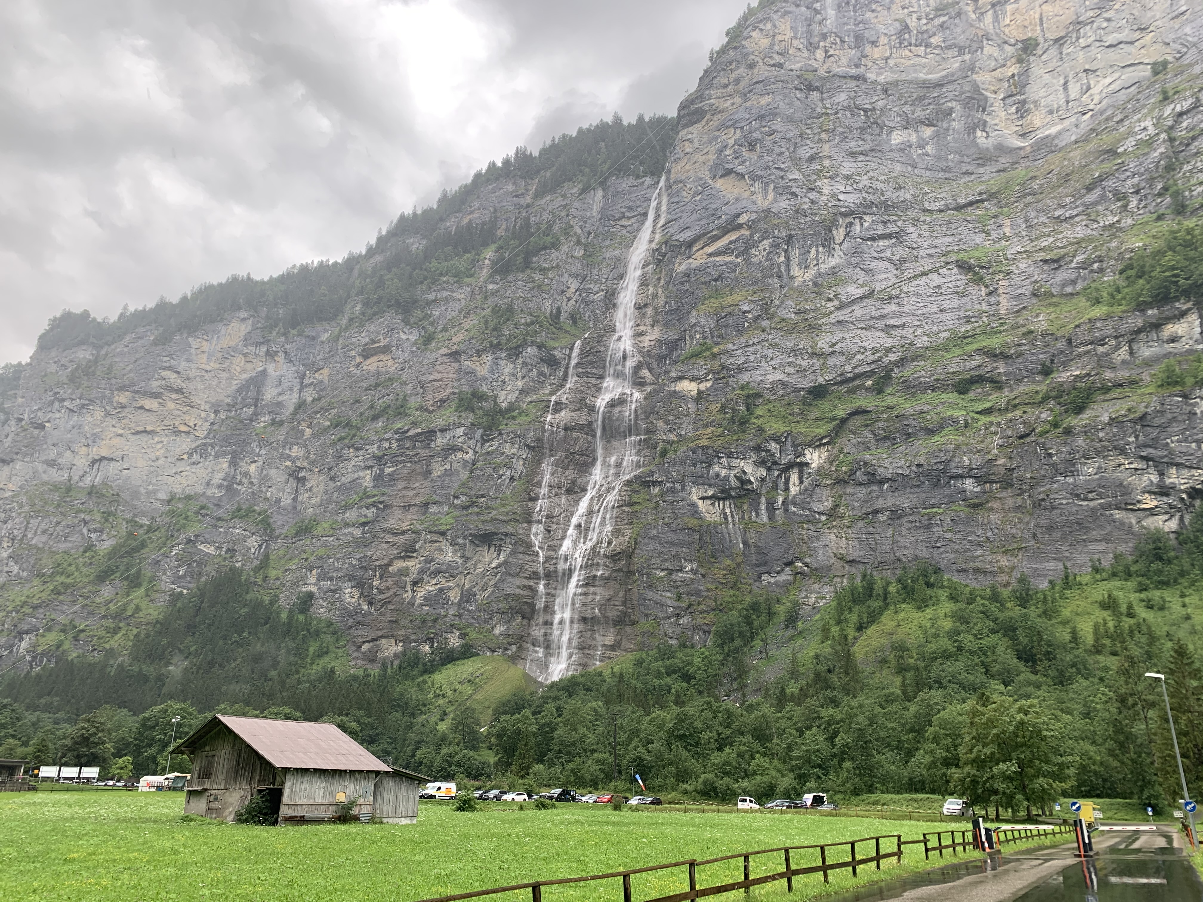 One of the waterfalls you can see when you visit Lauterbrunnen